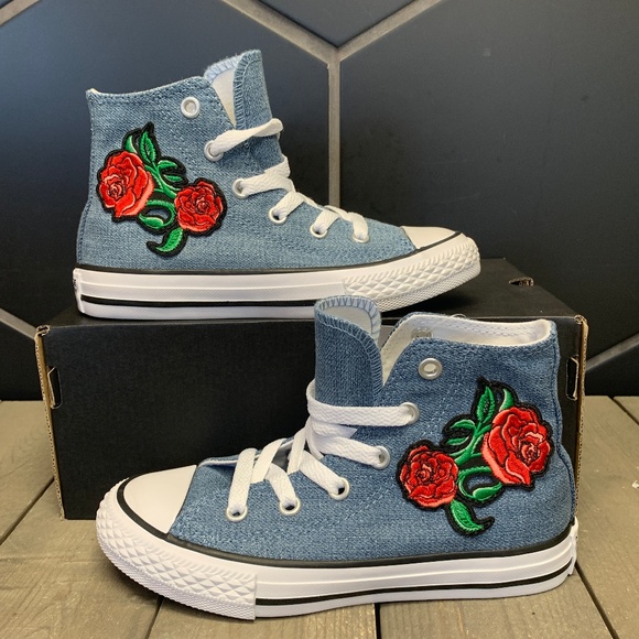 converse chuck taylor all star hi rose patch sneaker